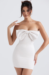 Satin Crystal Embellished Bow Dress | Dress In Beauty